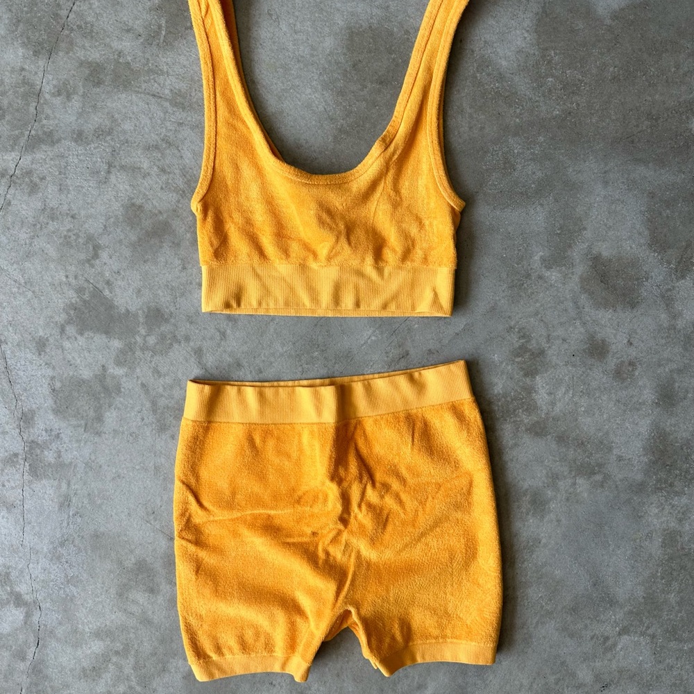 Zara bright orange workout set